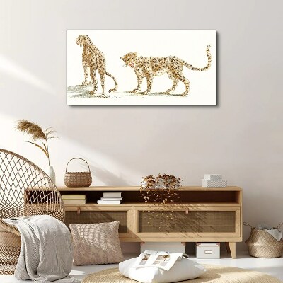 Wandbild Leoparden auf Wanderschaft