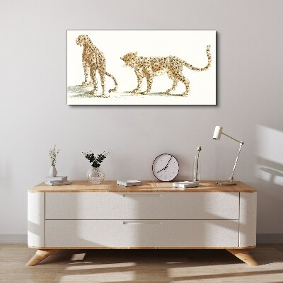 Wandbild Leoparden auf Wanderschaft