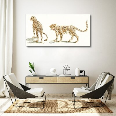 Wandbild Leoparden auf Wanderschaft