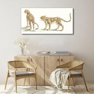 Wandbild Leoparden auf Wanderschaft