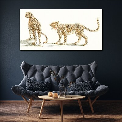 Wandbild Leoparden auf Wanderschaft
