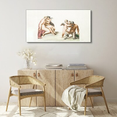 Bild auf leinwand Eine mythologische Begegnung im Glanz der Liebe