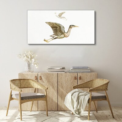 Foto auf leinwand Vogelflug über ruhigem Wasser