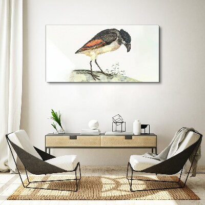 Foto auf leinwand Ein Vogel vor einem natürlichen Hintergrund