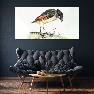 Foto auf leinwand Ein Vogel vor einem natürlichen Hintergrund