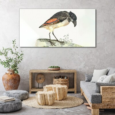Foto auf leinwand Ein Vogel vor einem natürlichen Hintergrund