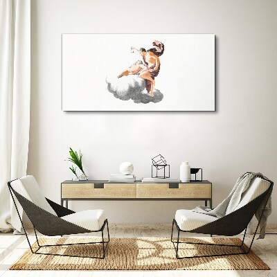 Bild auf leinwand Engel auf einer Wolke