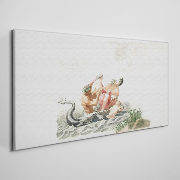 Foto auf leinwand Mythische Szene auf dem Wasser