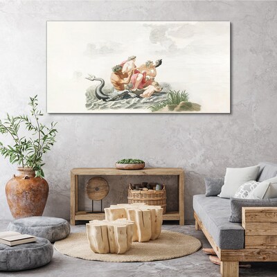 Foto auf leinwand Mythische Szene auf dem Wasser