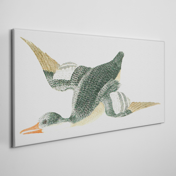 Foto auf leinwand Fliegender Vogel in Pastellfarben