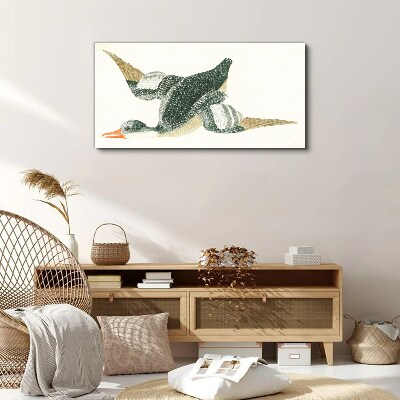 Foto auf leinwand Fliegender Vogel in Pastellfarben