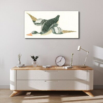 Foto auf leinwand Fliegender Vogel in Pastellfarben