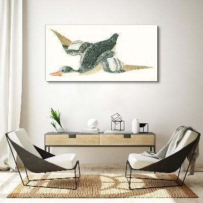 Foto auf leinwand Fliegender Vogel in Pastellfarben
