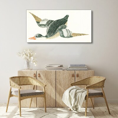 Foto auf leinwand Fliegender Vogel in Pastellfarben