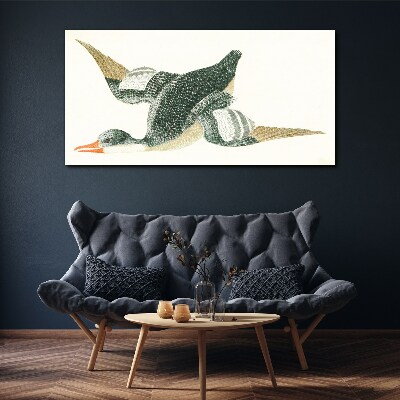 Foto auf leinwand Fliegender Vogel in Pastellfarben