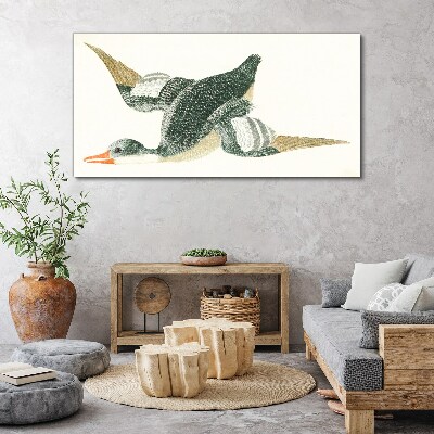 Foto auf leinwand Fliegender Vogel in Pastellfarben