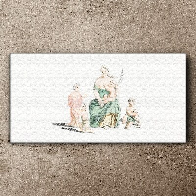 Bild auf leinwand Familie in Pastelltönen