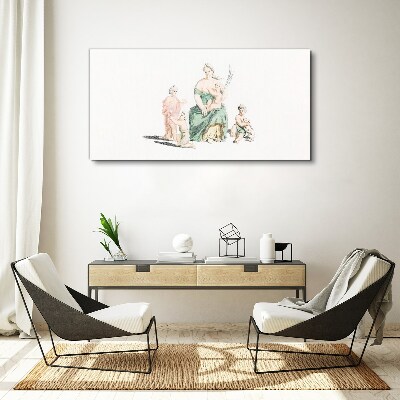 Bild auf leinwand Familie in Pastelltönen