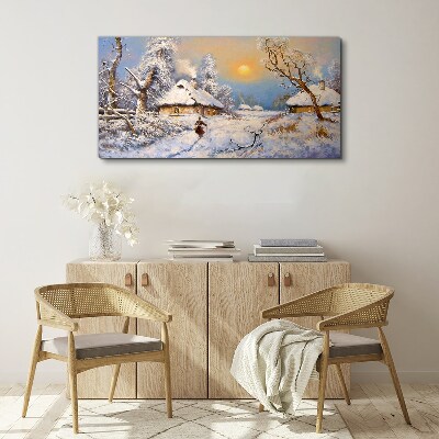 Foto auf leinwand Ländliche Winterlandschaft