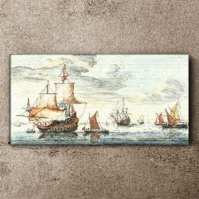 Wandbild Kreuzfahrt mit historischen Segelschiffen