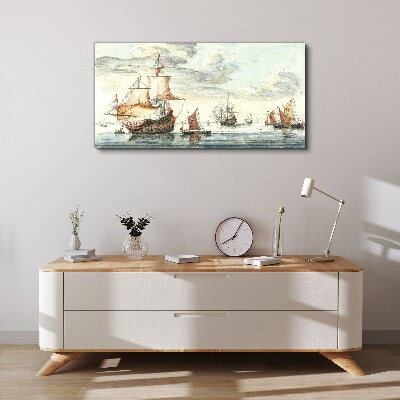 Wandbild Kreuzfahrt mit historischen Segelschiffen