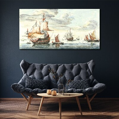 Wandbild Kreuzfahrt mit historischen Segelschiffen