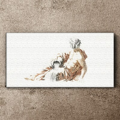 Bild auf leinwand Mythologischer Mann mit Krug