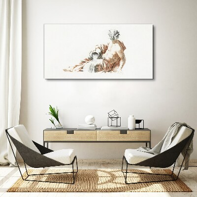 Bild auf leinwand Mythologischer Mann mit Krug