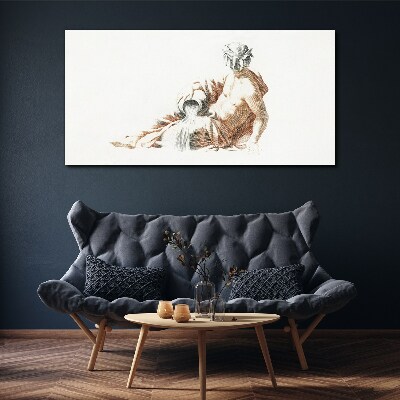 Bild auf leinwand Mythologischer Mann mit Krug