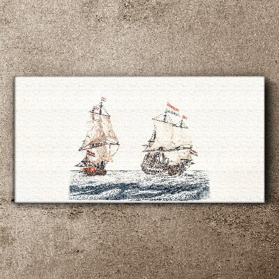 Foto auf leinwand Segelschiffe auf ruhiger See