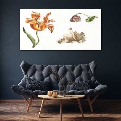Foto auf leinwand Florale Motive in zarten Farbtönen