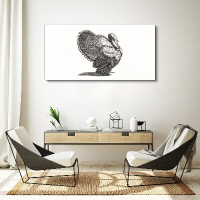 Foto auf leinwand Die Eleganz der Pute im Detail