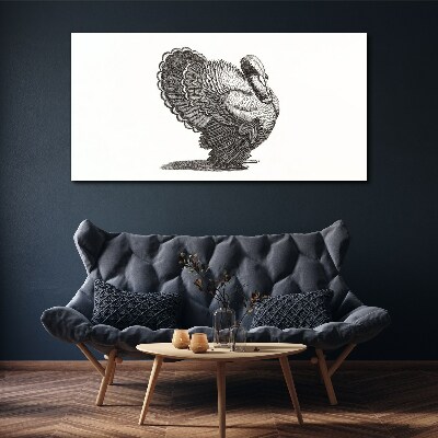 Foto auf leinwand Die Eleganz der Pute im Detail