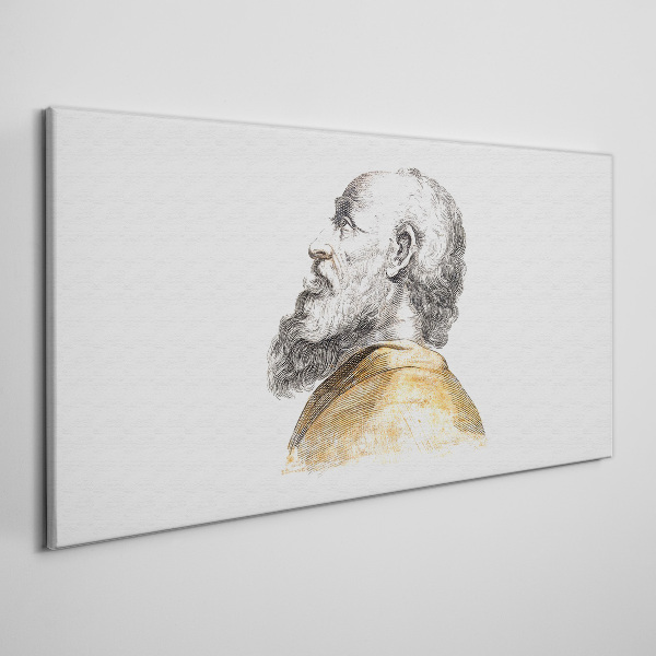 Foto auf leinwand Porträt eines Mannes mit Bart