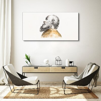 Foto auf leinwand Porträt eines Mannes mit Bart
