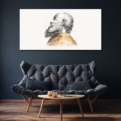 Foto auf leinwand Porträt eines Mannes mit Bart