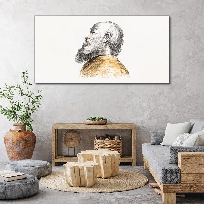 Foto auf leinwand Porträt eines Mannes mit Bart