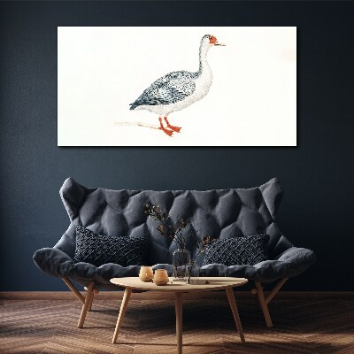 Wandbild Gans in zarten Farbtönen