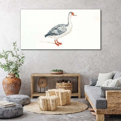 Wandbild Gans in zarten Farbtönen