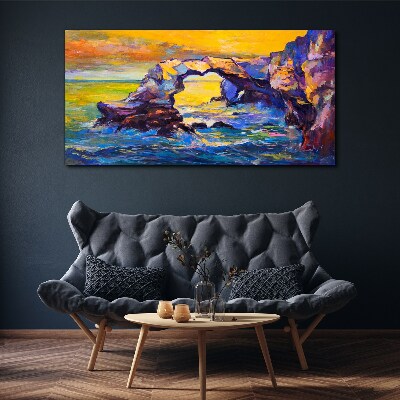 Foto auf leinwand Sonnenuntergang über dem Seetor