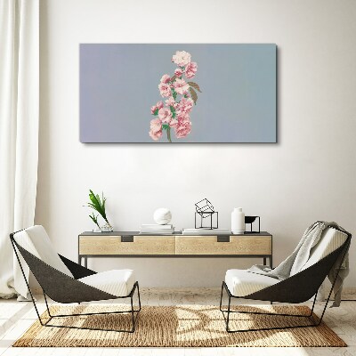 Foto auf leinwand Blumenlandschaft in Pastelltönen