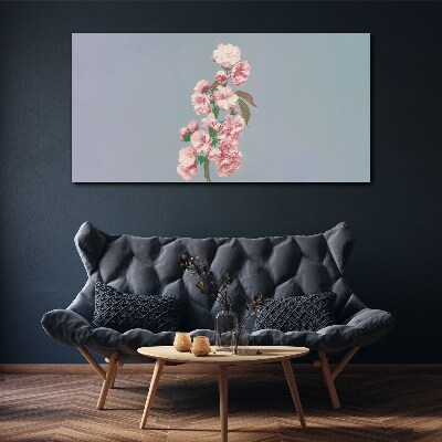 Foto auf leinwand Blumenlandschaft in Pastelltönen