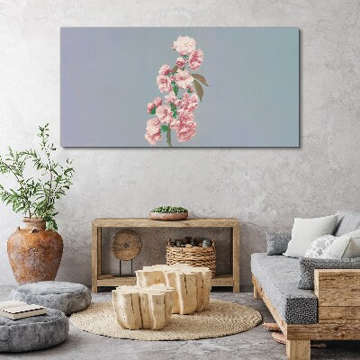 Foto auf leinwand Blumenlandschaft in Pastelltönen