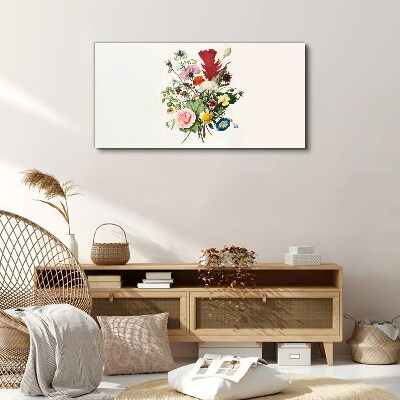 Foto leinwand Blumenarrangement in Pastellfarben