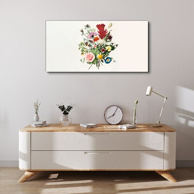 Foto leinwand Blumenarrangement in Pastellfarben