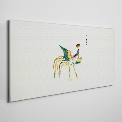 Foto auf leinwand Bunter Vogel auf dem Hintergrund