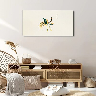Foto auf leinwand Bunter Vogel auf dem Hintergrund