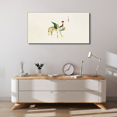 Foto auf leinwand Bunter Vogel auf dem Hintergrund