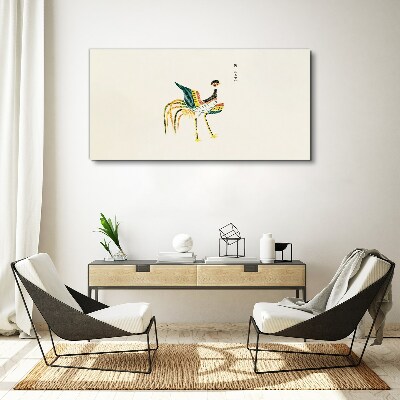 Foto auf leinwand Bunter Vogel auf dem Hintergrund