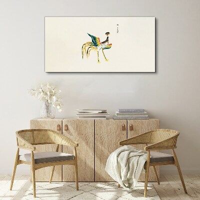 Foto auf leinwand Bunter Vogel auf dem Hintergrund